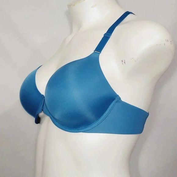 36D Paramour 235047 Abbie Front Close T-Back Bra Saxony Blue NWT - Picture 3 of 6